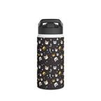 Kawaii Cat Faces Stainless Steel Water Bottle Printify