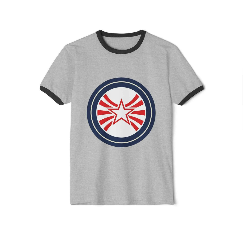 Retro Starburst Ringer T-Shirt Printify Back To Basics