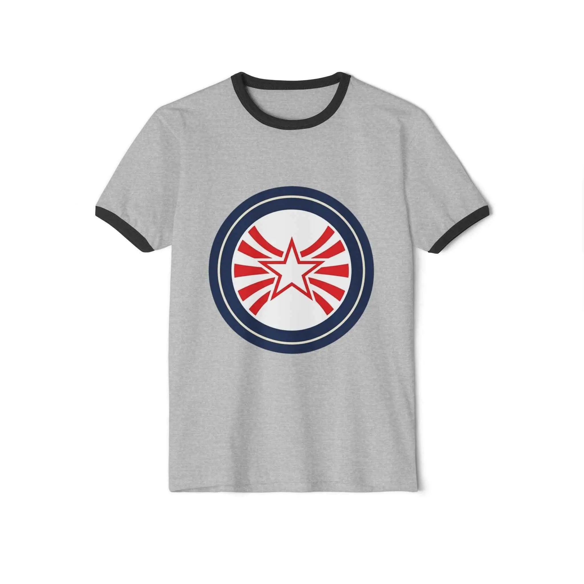 Retro Starburst Ringer T-Shirt Printify Back To Basics