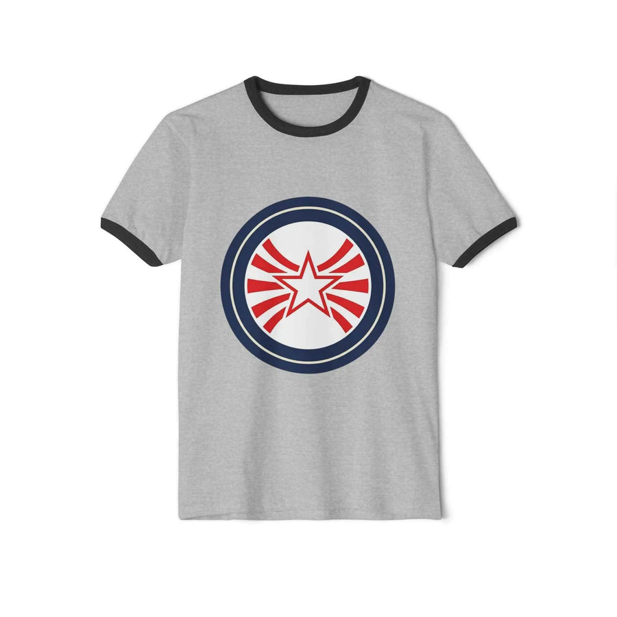 Retro Starburst Ringer T-Shirt Printify Back To Basics