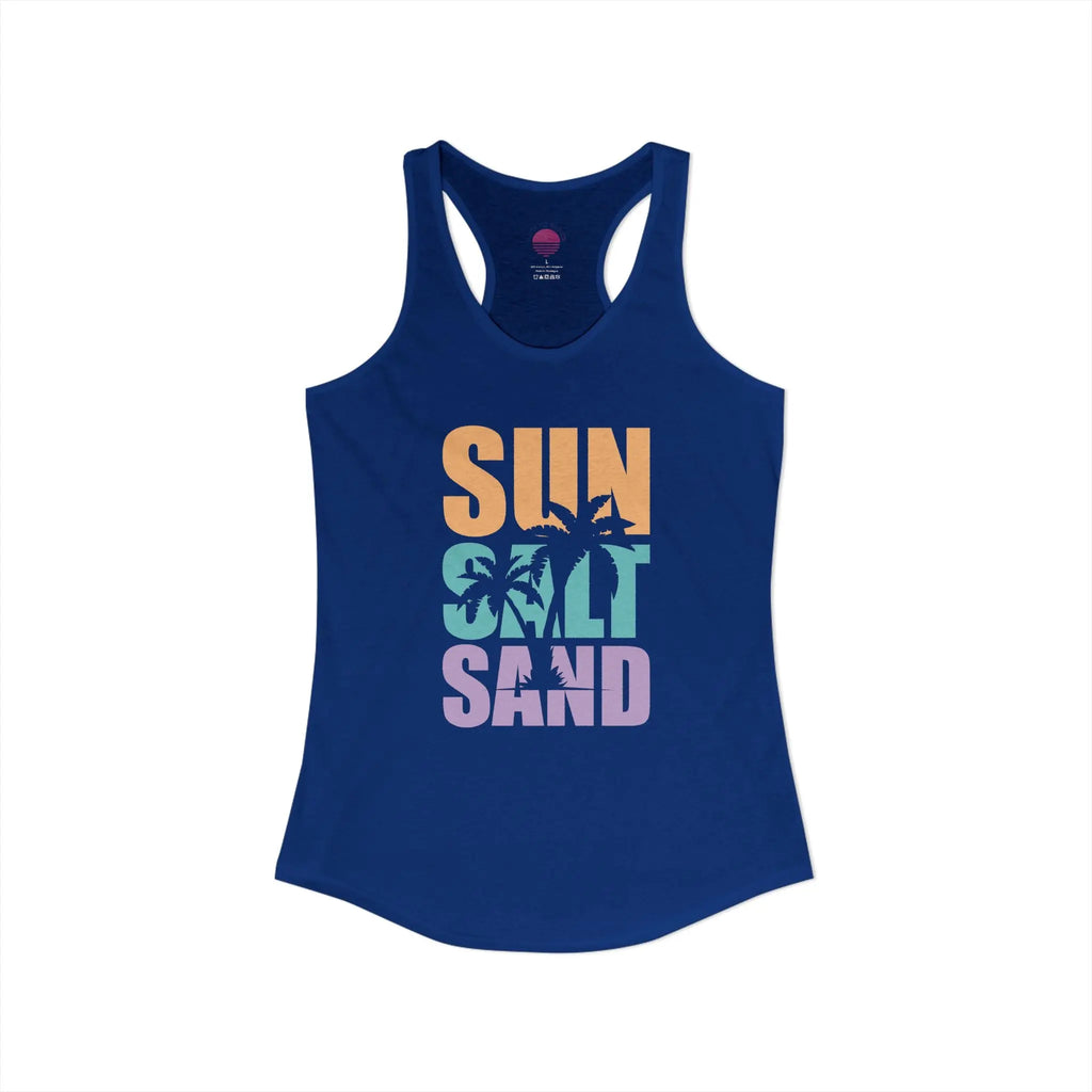 Sun, Salt, and Sand Women's Racerback Tank – Summer Beach Tank Top Printify