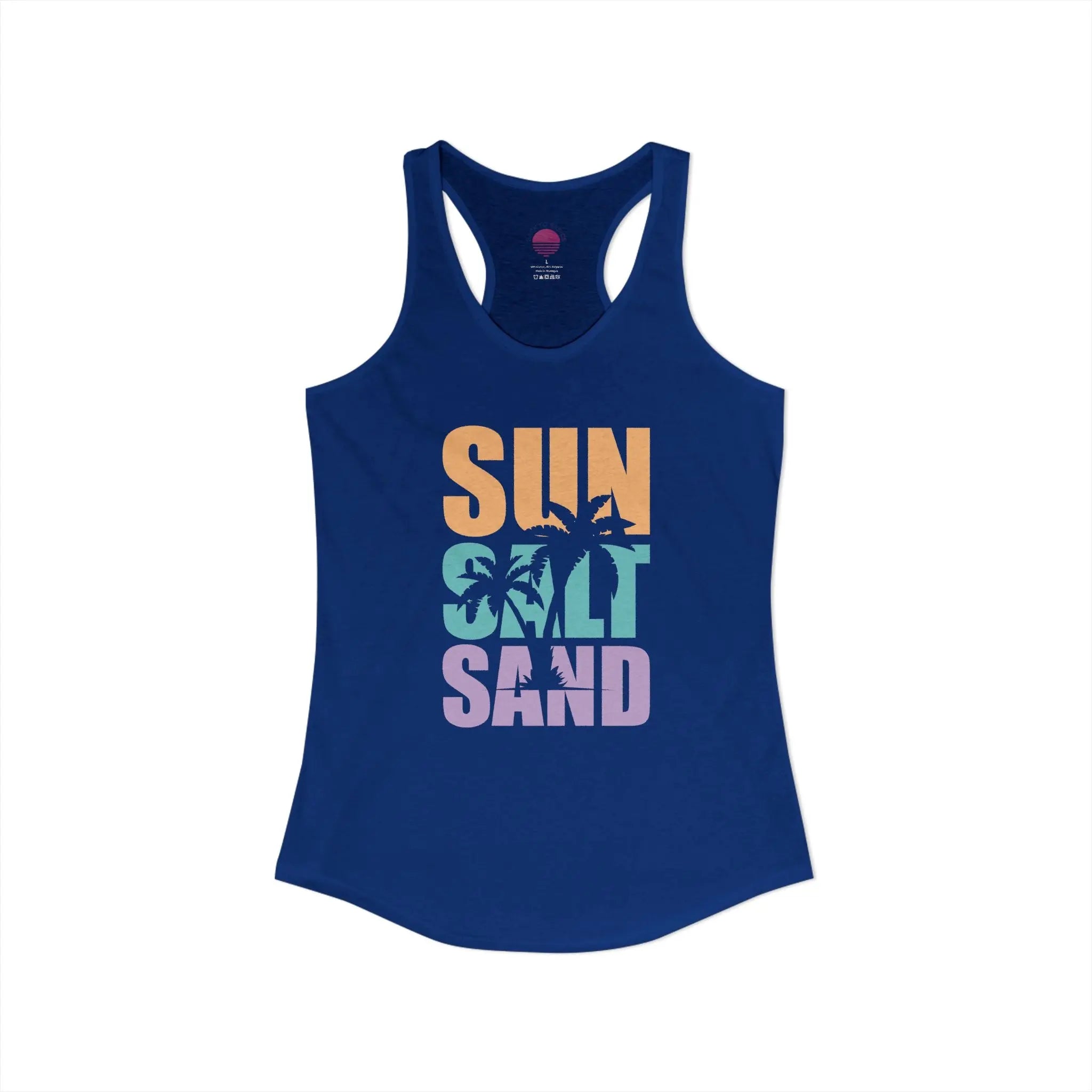 Sun, Salt, and Sand Women's Racerback Tank – Summer Beach Tank Top Printify