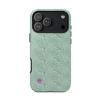 All over print Green pastel whirls iphone case