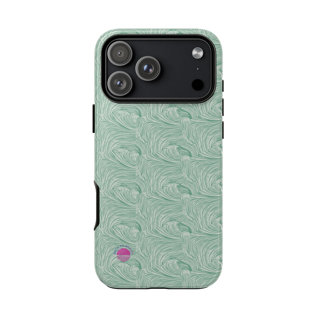 All over print Green pastel whirls iphone case