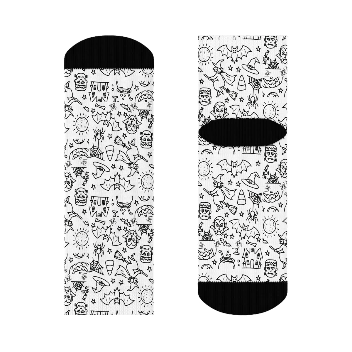 Halloween Doodle Crew Socks
