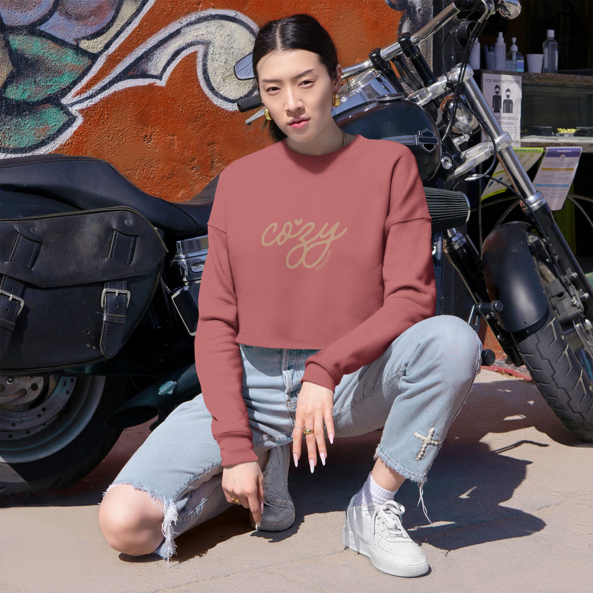 'Cozy Season' Women's Cropped Sweatshirt