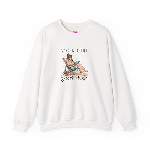 Book Girl Summer Sweatshirt | BookTok, Beach Reads, Bookish Summer Aesthetic Printify