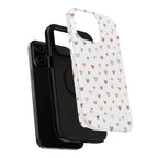 Heart Doodle Shockproof Phone Case — Cute Neutral Tiny Hearts Design Printify