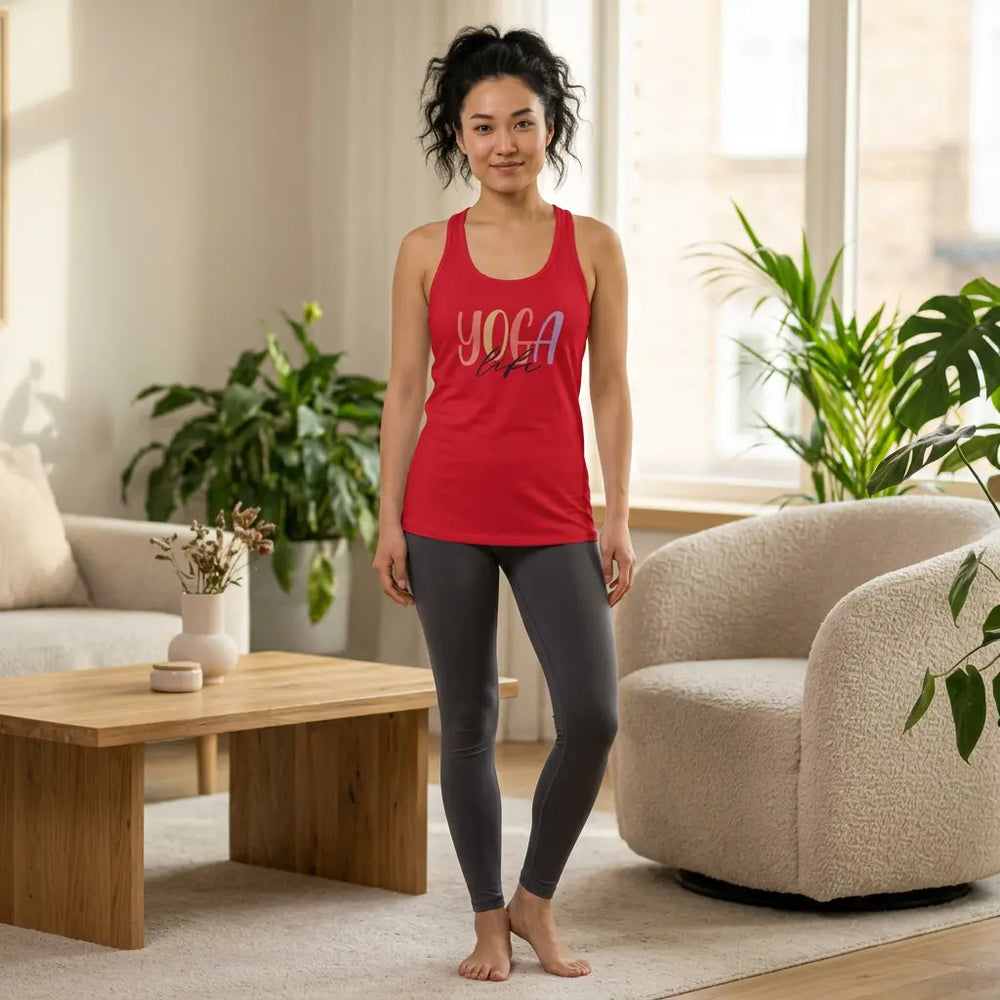 Women's ‘Yoga Life’ Ideal Racerback Tank Printify