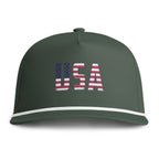 USA Rope Cap — Embroidered American Flag Baseball Hat Printify