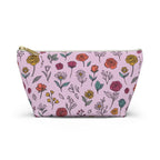 Floral Doodle Accessory Pouch — T‑Bottom Makeup & Travel Organizer Printify
