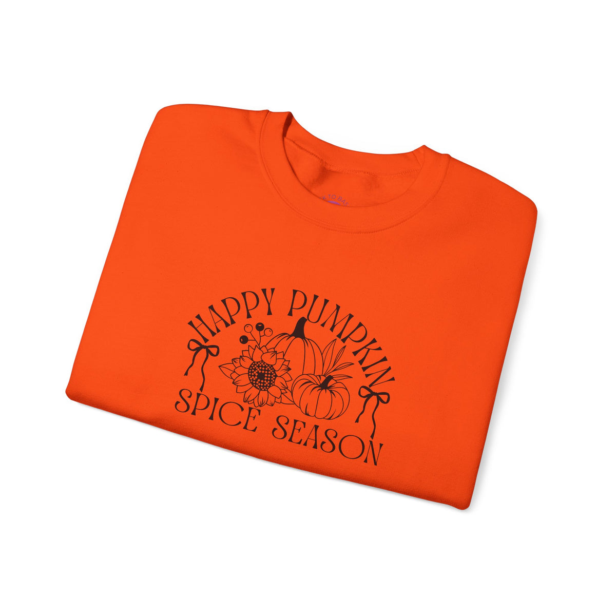 Fall Vibes Crewneck Sweatshirt — 'Happy Pumpkin' Spice Season Bonfires, Sweaters & Hayrides