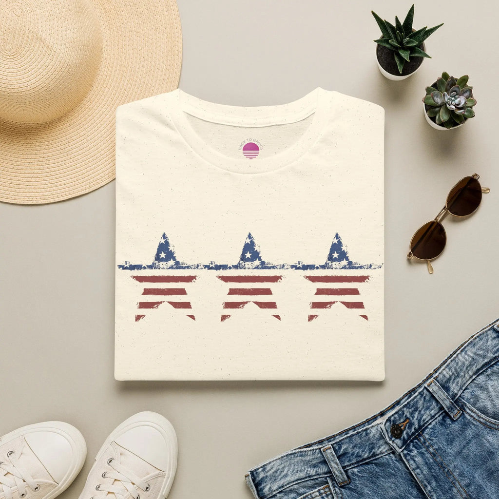 Patriotic Star Stripe T-Shirt — American Flag Stars & Stripes Tee Printify