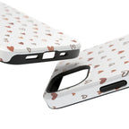 Heart Doodle Shockproof Phone Case — Cute Neutral Tiny Hearts Design Printify