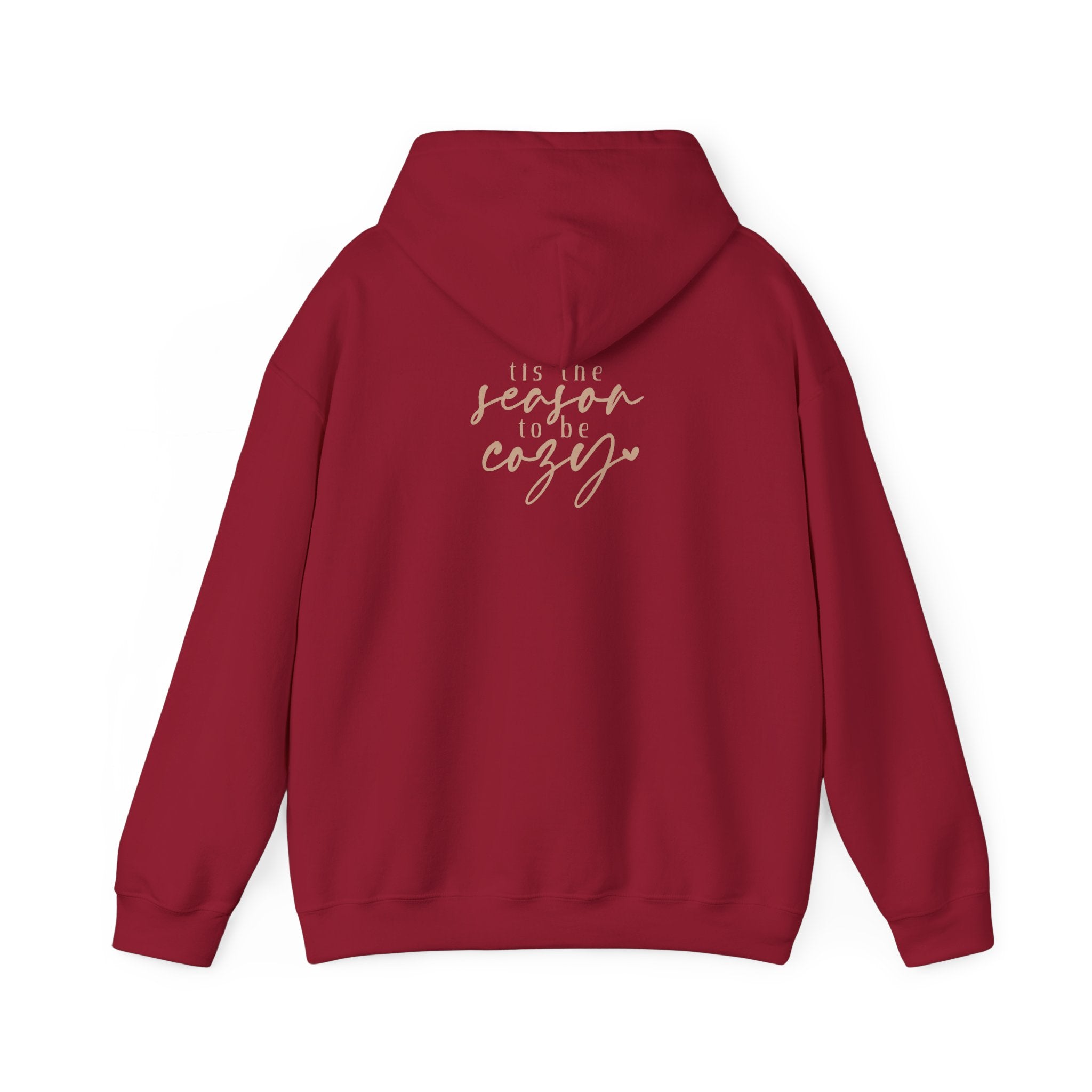 Let’s Get Cozy Hoodie with “Tis the Season to Be Cozy” on the back Soft Holiday Pullover