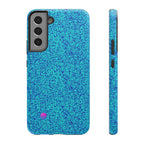 Android aqua blue leopard all over print phone case
