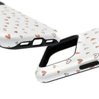 Heart Doodle Shockproof Phone Case — Cute Neutral Tiny Hearts Design Printify