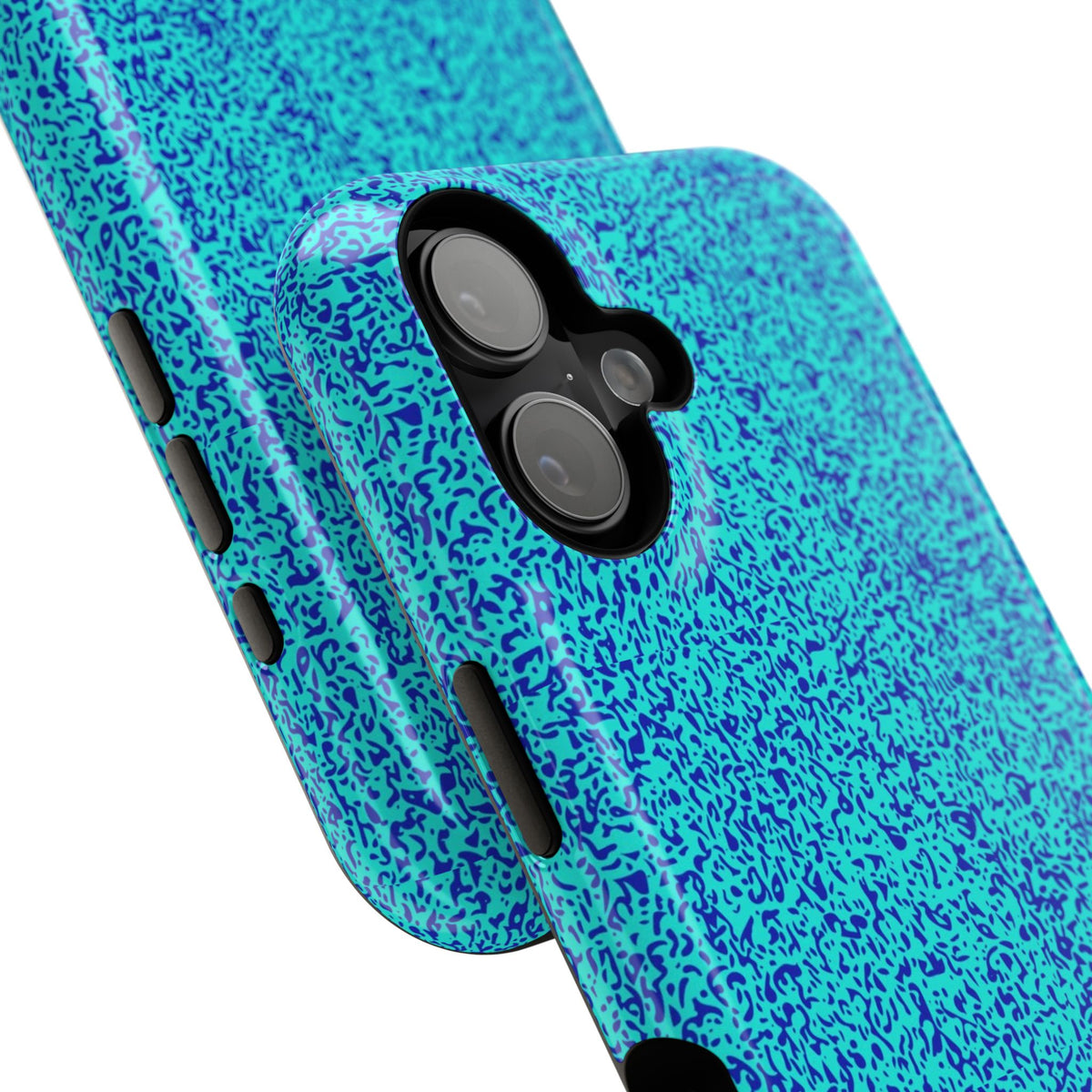 Android aqua blue leopard all over print phone case