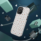 Heart Doodle Shockproof Phone Case — Cute Neutral Tiny Hearts Design Printify