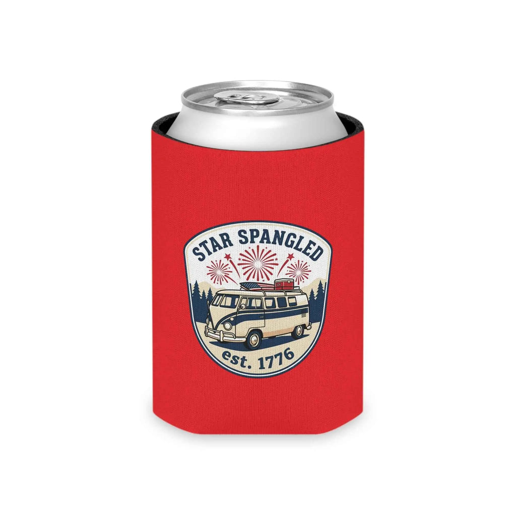 Star Spangled Van Can Koozie — Patriotic 1776 RV Beer Cooler