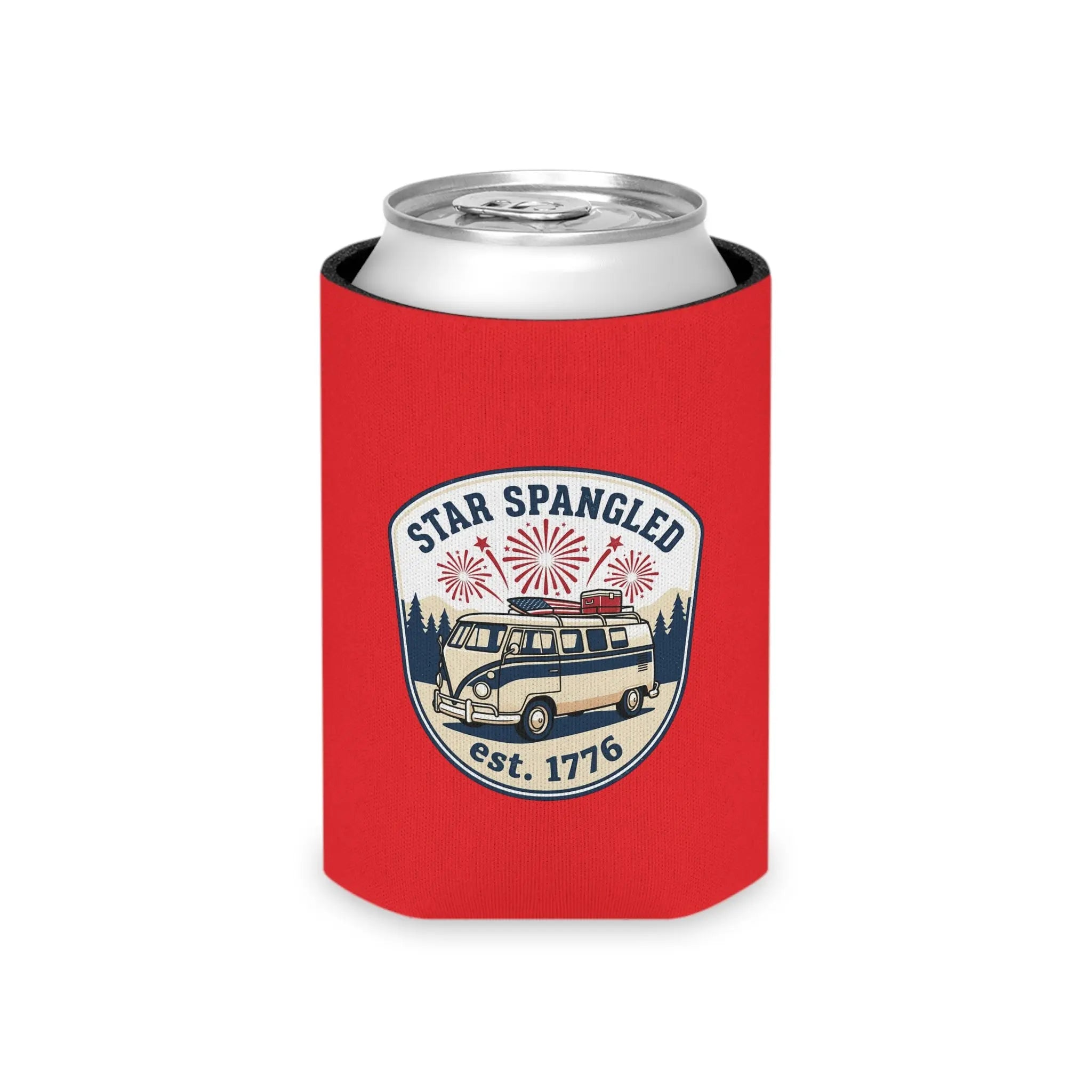 Star Spangled Van Can Koozie — Patriotic 1776 RV Beer Cooler