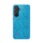 Android aqua blue leopard all over print phone case
