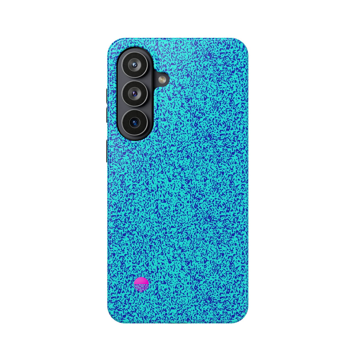 Android aqua blue leopard all over print phone case