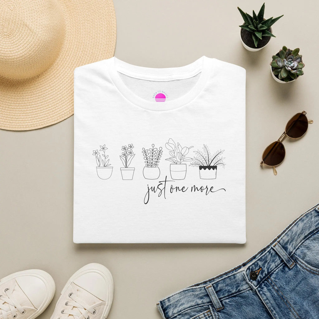 Plant Lover T‑Shirt — “Just One More” Potted Succulent Tee Printify