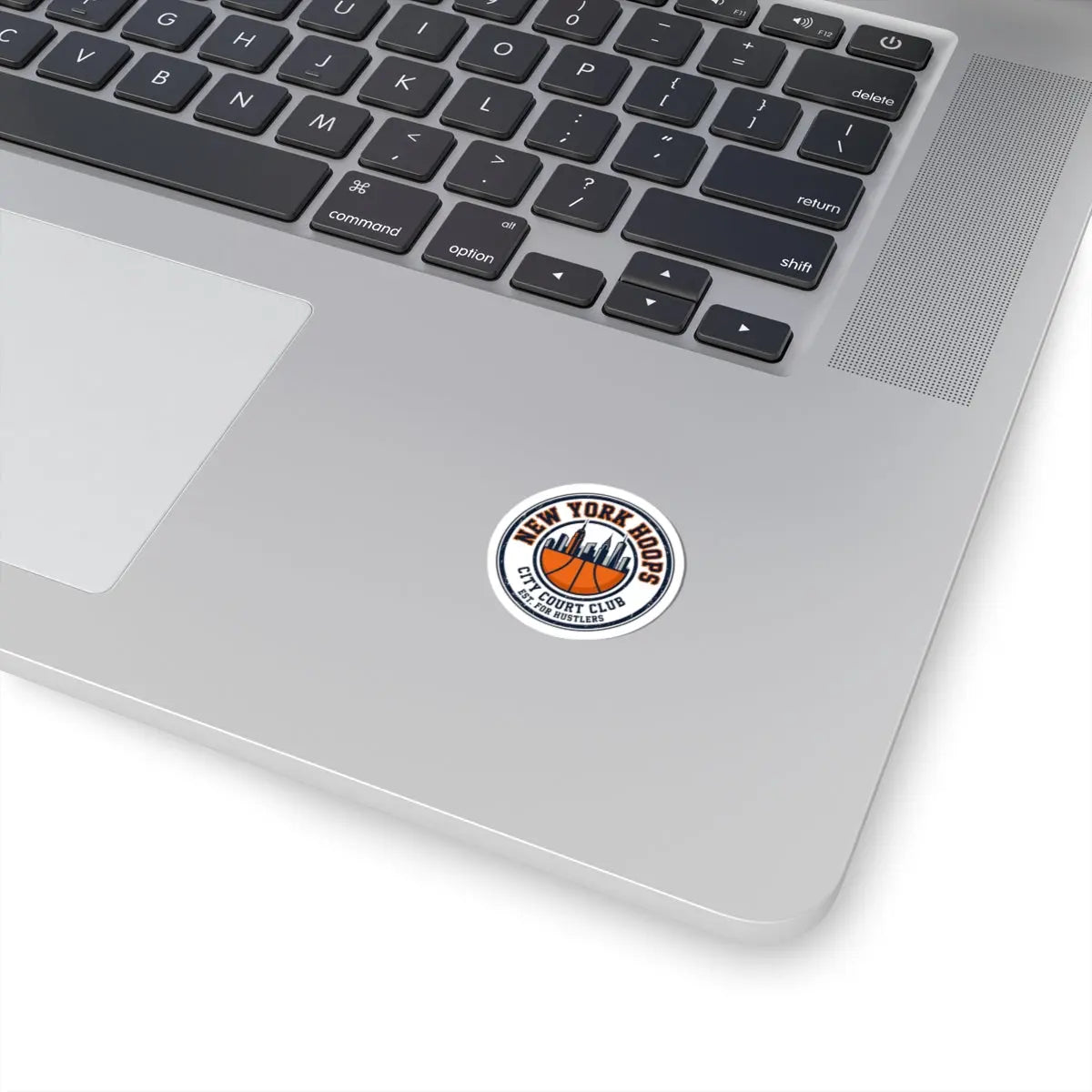 New York Hoops Varsity Sticker | City Basketball, Retro Block Letters Printify