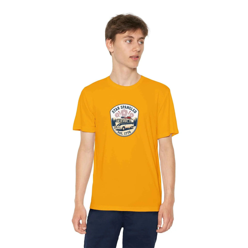Youth Tee — 'Star Spangled' Classic Camper Graphic