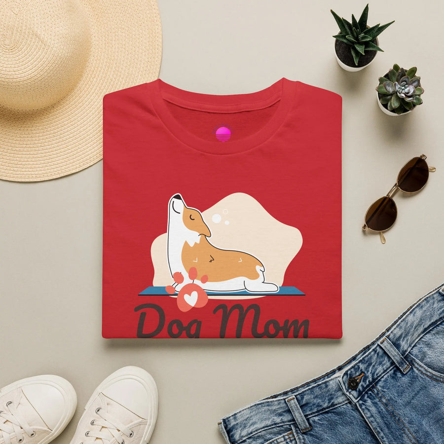 Dog Mom T-Shirt — Colorful Paw Print Tee for Pet Lovers Printify
