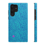 Android aqua blue leopard all over print phone case