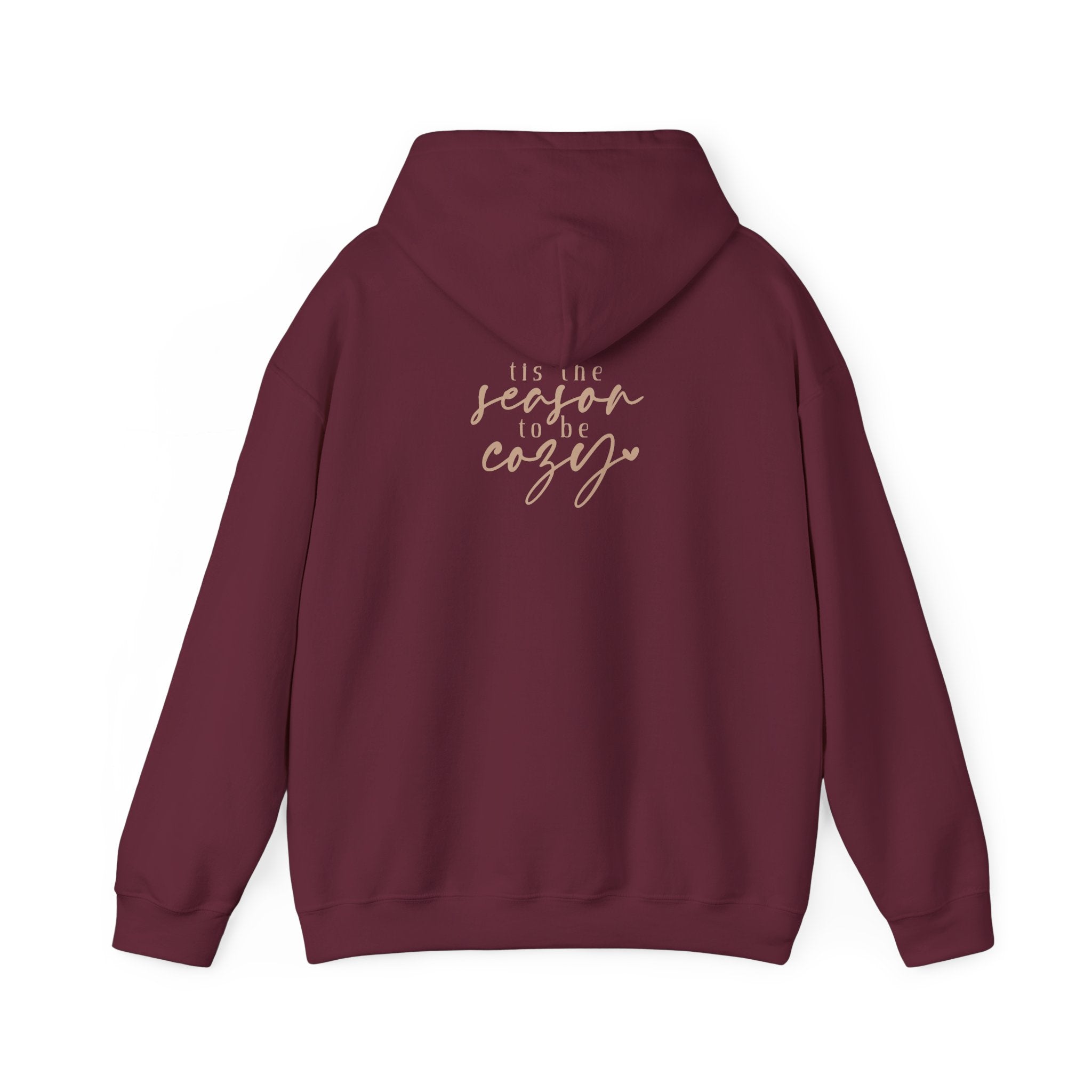 Let’s Get Cozy Hoodie with “Tis the Season to Be Cozy” on the back Soft Holiday Pullover