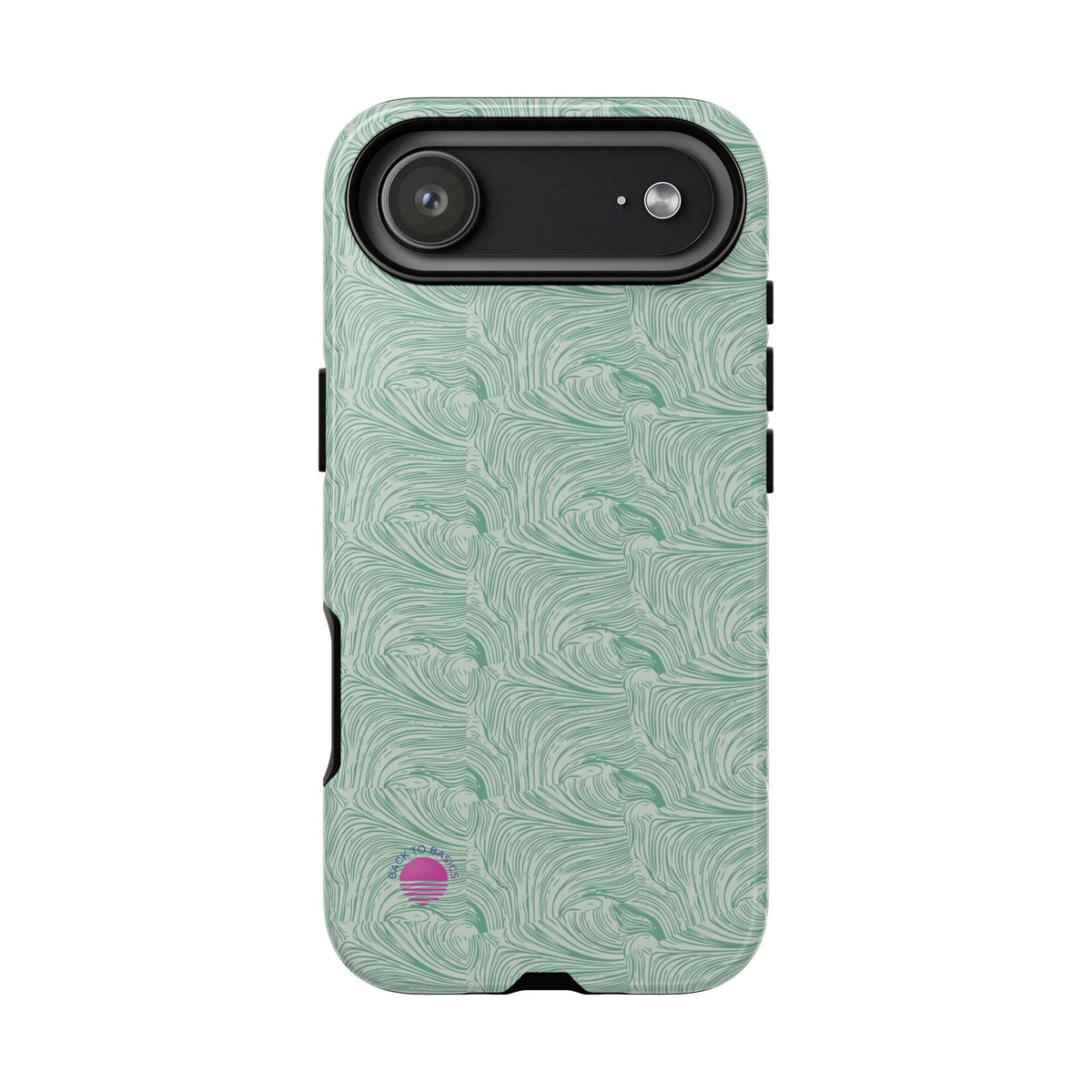 All over print Green pastel whirls iphone case