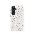 Heart Doodle Shockproof Phone Case — Cute Neutral Tiny Hearts Design Printify