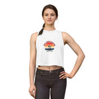 Fourth of July Retro Flag Crop Top — Faith, Freedom & Family Tank Printify