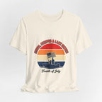 Stars Stripes & Lake Vibes Tee | vintage USA, red white blue Printify