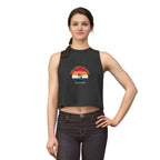 Fourth of July Retro Flag Crop Top — Faith, Freedom & Family Tank Printify