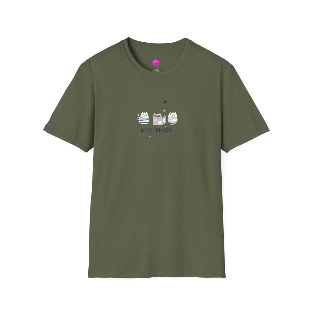 Cat Best Friends T-Shirt — Matching Cat Lover Tee Printify