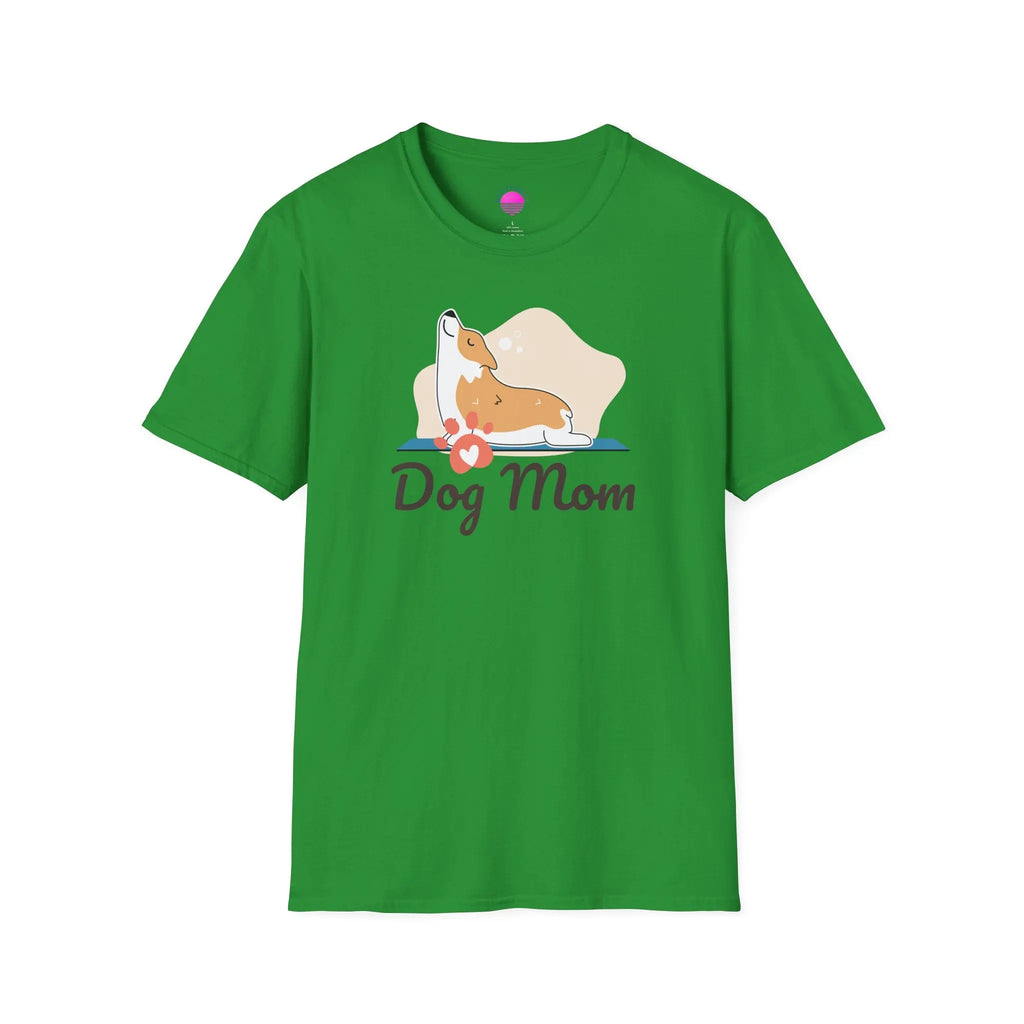 Dog Mom T-Shirt — Colorful Paw Print Tee for Pet Lovers Printify