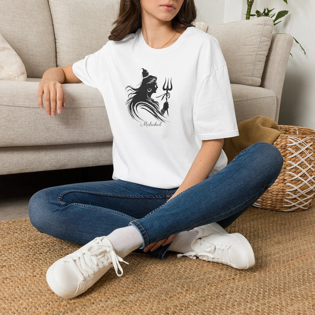 Shiva Trident Tee — Minimal Hindu God Mahadev T-Shirt Printify