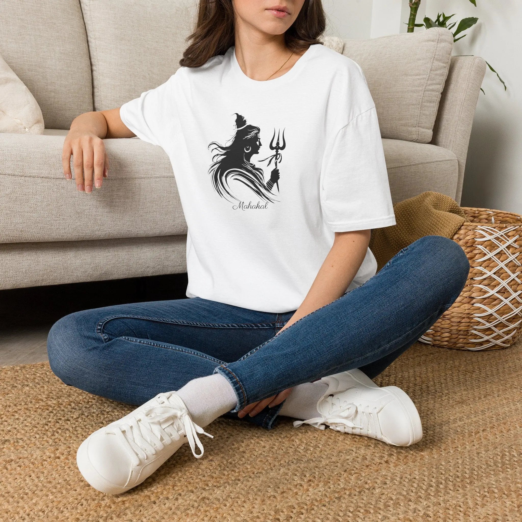 Shiva Trident Tee — Minimal Hindu God Mahadev T-Shirt Printify