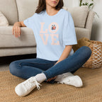 Love Panda T-Shirt — Cute Panda Holding Heart Graphic Tee Printify