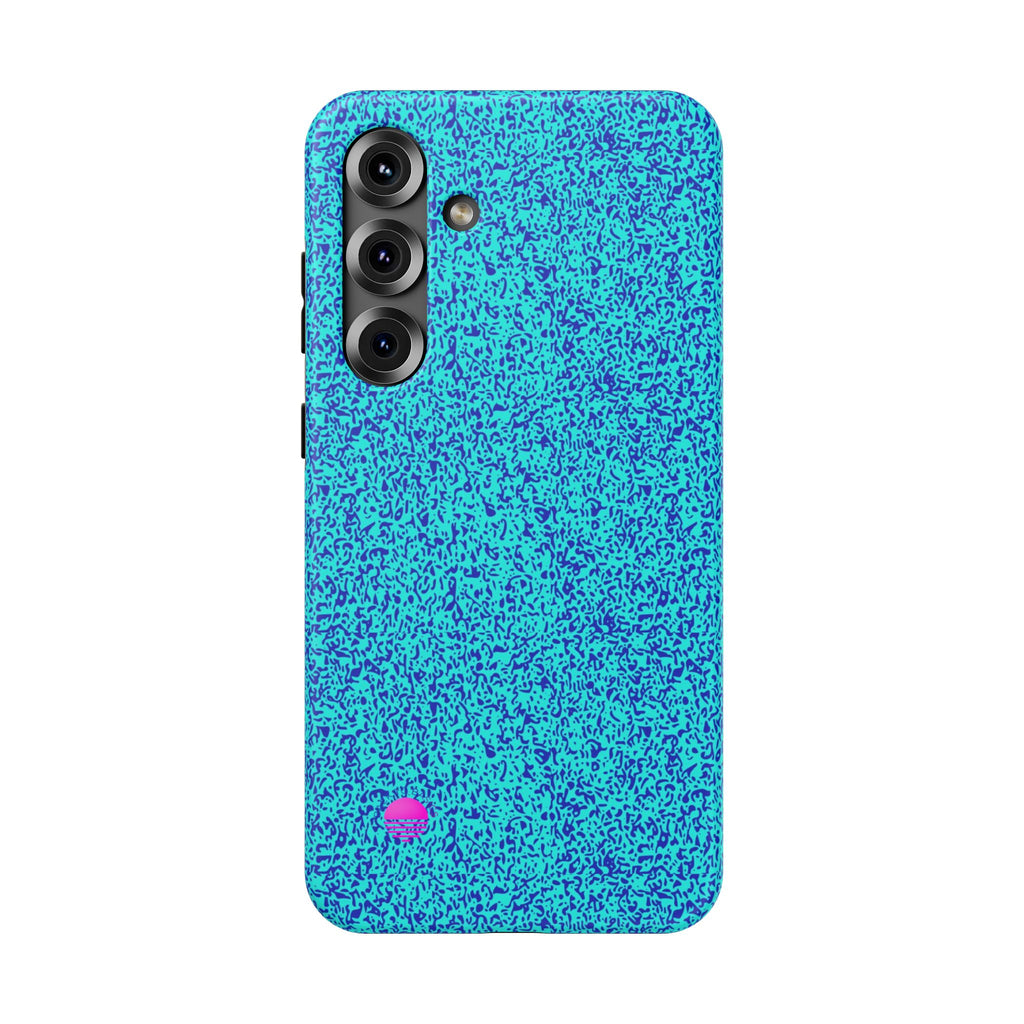 Android aqua blue leopard all over print phone case