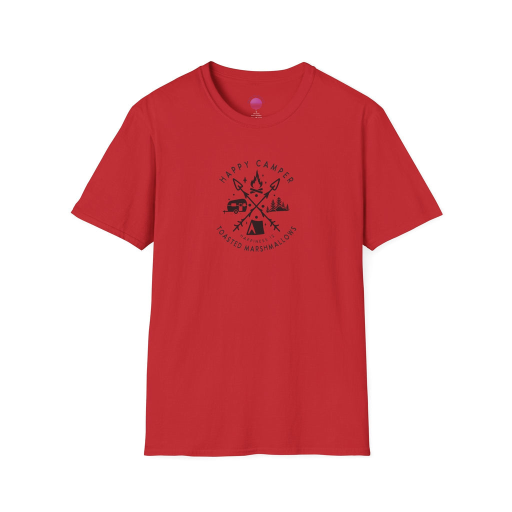 Happy Camper T-Shirt — Toasted Marshmallows Camping Graphic Tee Printify