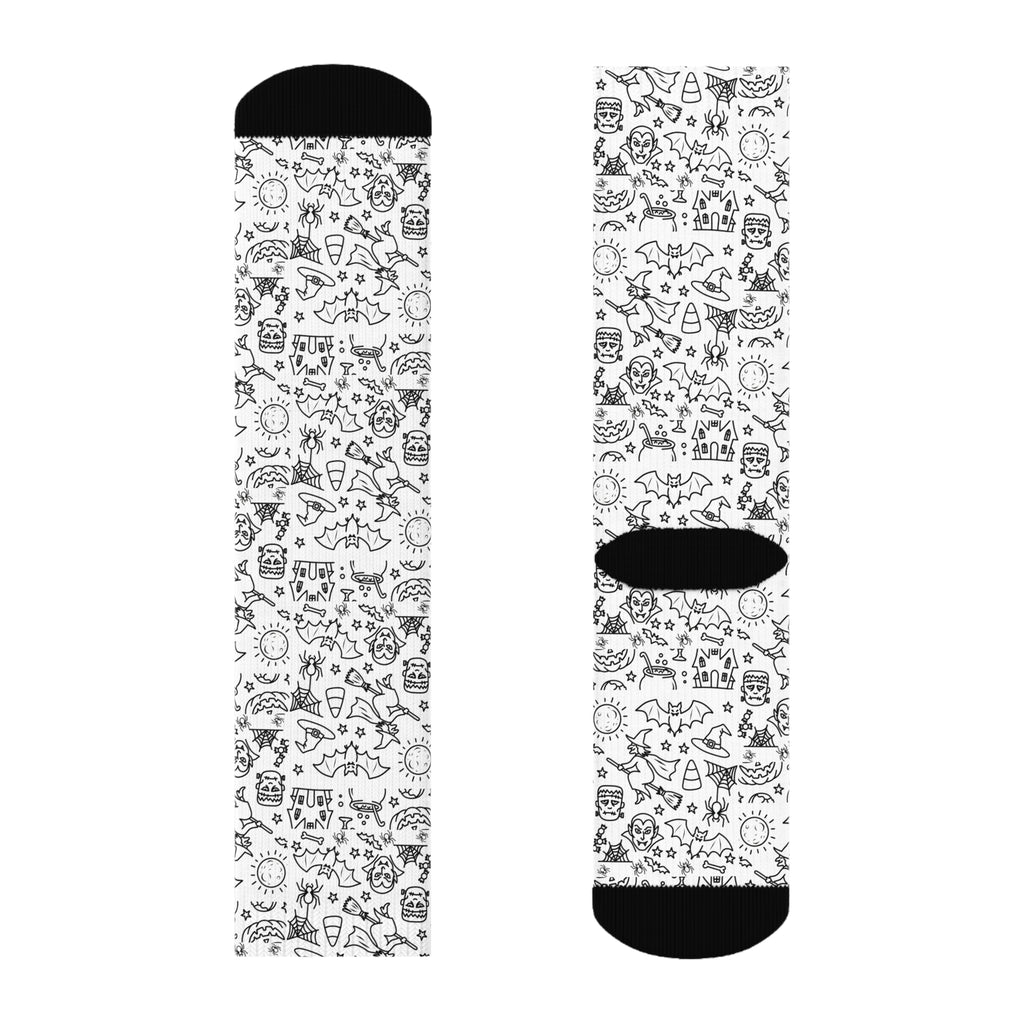Halloween Doodle Crew Socks