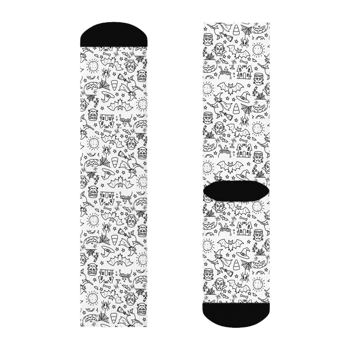 Halloween Doodle Crew Socks