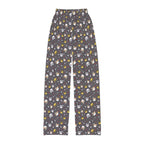 Kids cat emoji lounge pants featuring a fun cat emoji print perfect for back to school adventures.