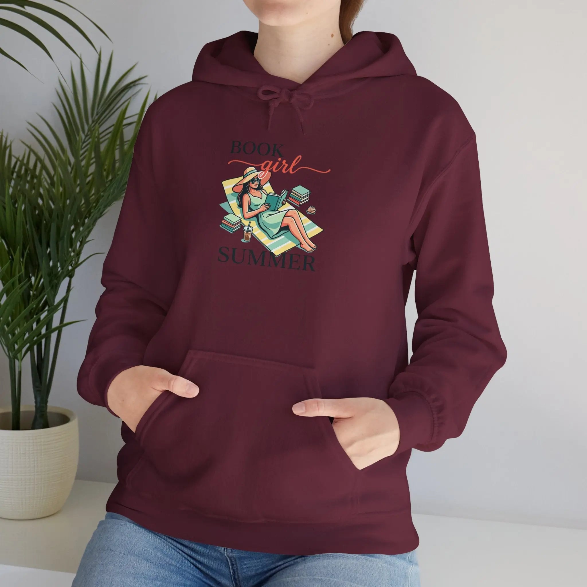 Book Girl Summer Hoodie | BookTok, Reading, Beach Reads, Bookish Summer Aesthetic Printify