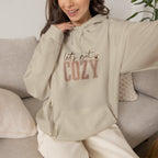 Let’s Get Cozy Hoodie with “Tis the Season to Be Cozy” on the back Soft Holiday Pullover